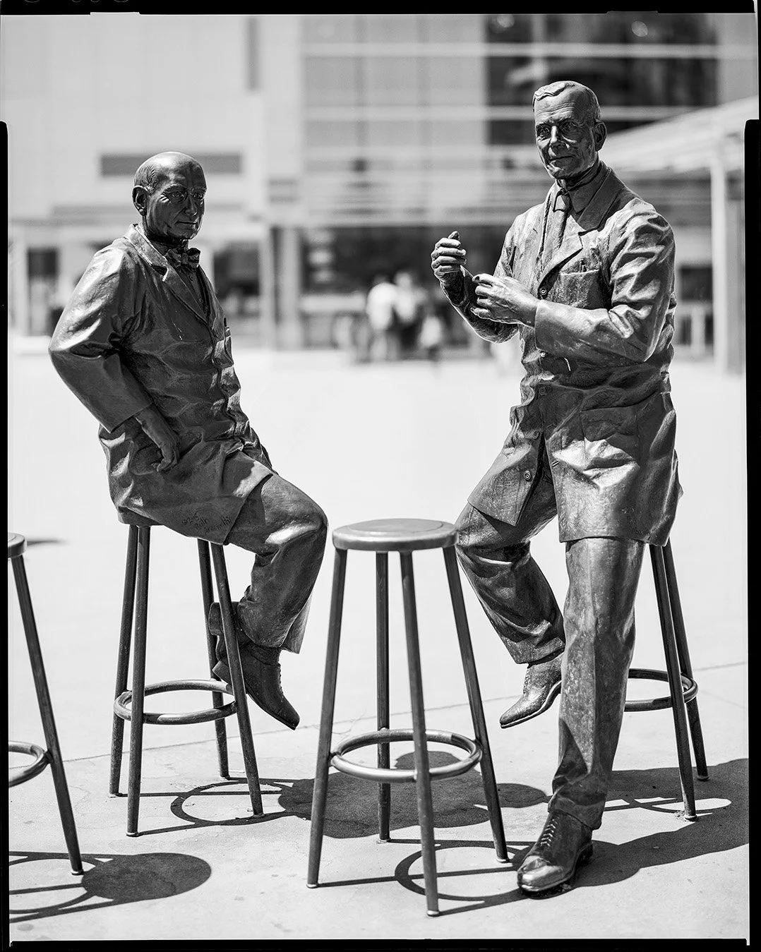 8×10 of the day. Drs. James Till & Ernest McCulloch Statue