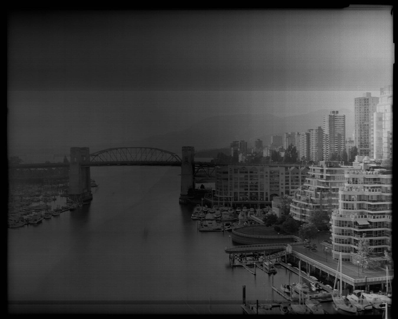 8x10 large format film photograph, Burrard Bridge