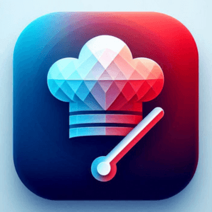 Cooking Units app icon, a chef hat with a thermometer