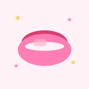 Kiss Counter app icon, pink lips surrounded by small stars