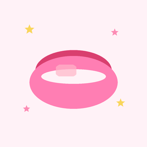 Kiss Counter app icon, pink lips surrounded by small stars