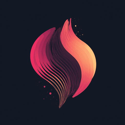 SplitLay app icon, a pink and orange flame swirl on a dark background
